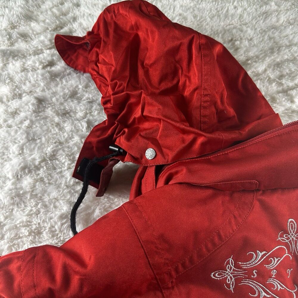 Spyder Ski Coat Embroidered Women's 8 Red‎ Thinsulate 90's Vibe Winter warm - Picture 11 of 16